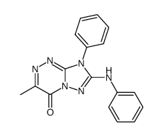 8-phenyl-7-phenylamino-3-methyl<1,2,4>triazolo<5,1-c><1,2,4>triazin-4(8H)-one结构式