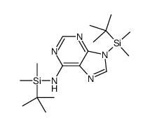 N,9-bis[tert-butyl(dimethyl)silyl]purin-6-amine结构式