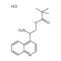 2-amino-2-quinolin-4-ylethyl pivalate hydrochloride Structure