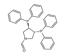 (3R,4R)-3,4-Bis(diphenylphosphino)-1-formylpyrrolidin Structure