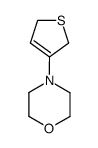 2,5-dihydro-3-(4-morpholinyl)-thiophene Structure