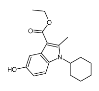 1-环己基-5-羟基-2-甲基-1H-吲哚-3-羧酸乙酯结构式