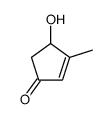4-hydroxy-3-methylcyclopent-2-en-1-one结构式