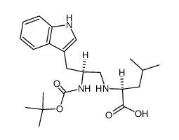 (tert-butyloxycarbonyl)-L-tryptophyl-ψ(CH2NH)-L-leucine Structure