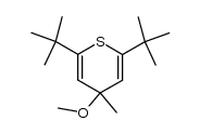2,6-di-tert-butyl-4-methoxy-4-methyl-4H-thiopyran Structure
