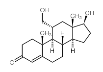 Androst-4-en-3-one,11,17-dihydroxy-17-methyl-, (11b,17b)-结构式