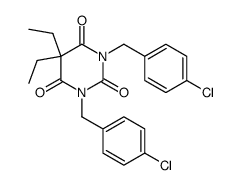 1,3-Bis(p-chlorobenzyl)-5,5-diethylbarbituric acid结构式