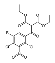 diethyl 2-(2,4-dichloro-5-fluoro-3-nitrobenzoyl)propanedioate Structure