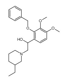 (+/-)-1-(2-benzyloxy-3,4-dimethoxyphenyl)-2-(3-ethylpiperidino)ethanol Structure