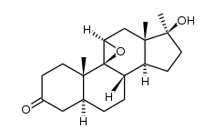 9,11β-epoxy-17β-hydroxy-17α-methyl-5α,9β-androstan-3-one结构式