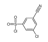 3-氯-5-氰基苯-1-磺酰氯结构式