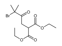 diethyl 2-(3-bromo-3-methyl-2-oxobutyl)propanedioate结构式