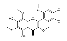 5,7-dihydroxy-3,6,8,2',4',5'-hexamethoxyflavone Structure