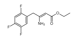 (S)-Methyl 3-amino-4-(2,4,5-trifluorophenyl)but-2-enoate结构式