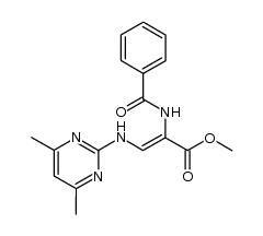 methyl (Z)-benzoylamino-3-(4,6-dimethyl-2-pyrimidylamino)propenoate结构式