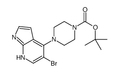 4-(5-溴-1H-吡咯并[2,3-B]吡啶-4-基)-1-哌嗪羧酸-1,1-二甲基乙酯结构式