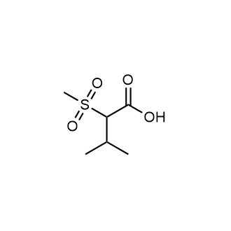 3-甲基-2-(甲基磺酰基)丁酸结构式