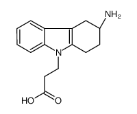 3-[(3R)-3-amino-1,2,3,4-tetrahydrocarbazol-9-yl]propanoic acid结构式