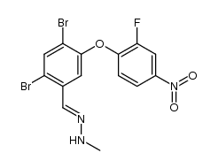 1-(2,4-dibromo-5-(2-fluoro-4-nitrophenoxy)benzylidene)-2-methylhydrazine结构式