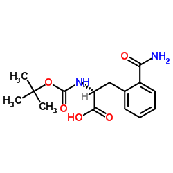 Boc-D-2-氨基甲酰基苯丙氨酸结构式