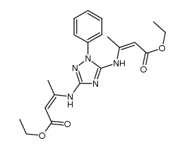 (2Z,2'Z)-diethyl 3,3'-((1-phenyl-1H-1,2,4-triazole-3,5-diyl)bis(azanediyl))bis(but-2-enoate) Structure
