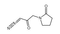 1-(3-diazo-2-propanone)-2-oxopyrrolidine结构式