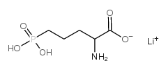 DL-2-氨基-5-膦酰基缬草酸锂盐结构式