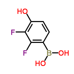 2.3-二氟-4-羟基苯硼酸结构式
