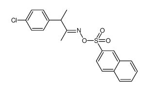 3-(4-chlorophenyl)butan-2-one O-naphthalen-2-ylsulfonyl oxime结构式