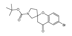 tert-butyl 6-bromo-4-oxospiro[3H-chromene-2,3'-pyrrolidine]-1'-carboxylate Structure