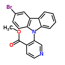 Methyl 3-(3-bromo-9H-carbazol-9-yl)isonicotinate结构式