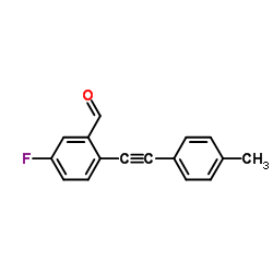 5-氟-2 -(甲基苯乙炔基)苯甲醛结构式
