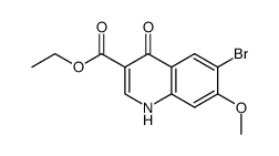 ethyl 6-bromo-7-methoxy-4-oxo-1,4-dihydroquinoline-3-carboxylate结构式