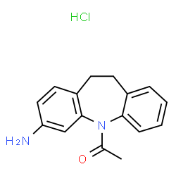 1-(3-AMINO-10,11-DIHYDRO-DIBENZO[B,F]-AZEPIN-5-YL)-ETHANONE HYDROCHLORIDE结构式