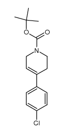 4-(4-Chloro-phenyl)-3,6-dihydro-2H-pyridine-1-carboxylic acid tert-butyl ester结构式