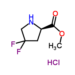Methyl (R)-4,4-difluoropyrrolidine-2-carboxylate hydrochloride structure