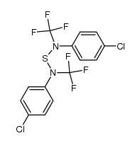 1,3-bis-(4-chloro-phenyl)-1,3-bis-trifluoromethyl-diazathiane Structure