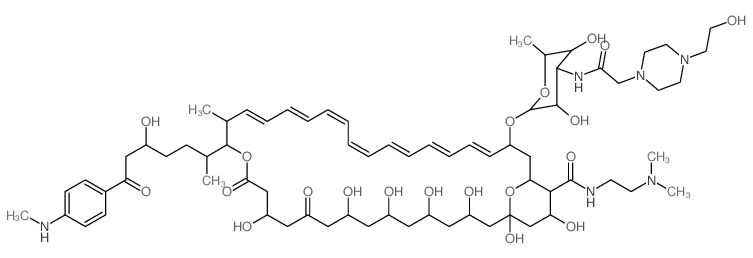 N-hydroxyethylpiperazinoacetyl-partricin A dimethylaminoethylamide Structure