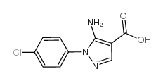 5-氨基-1-(4-氯苯基)-1H-吡唑-4-羧酸结构式