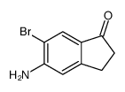 5-氨基-6-溴-2,3-二氢-1H-茚-1-酮结构式