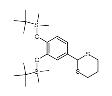 2-[3,4-di-(t-butyldimethylsilyloxy)-phenyl]-1,3-propylenedithioacetal结构式