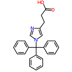 3-(N-1-三苯甲基-4-咪唑)丙酸结构式