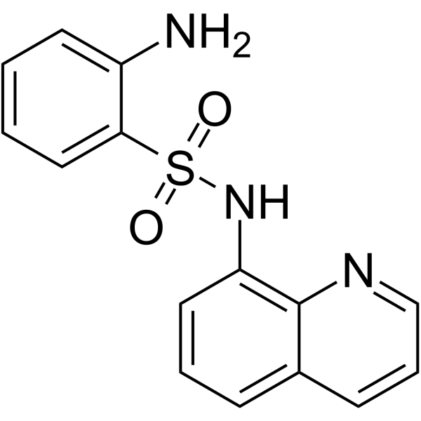 2-氨基-N-(喹啉-8-基)苯磺酰胺结构式