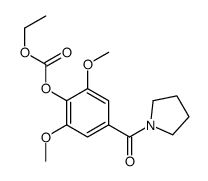 [2,6-dimethoxy-4-(pyrrolidine-1-carbonyl)phenyl] ethyl carbonate结构式