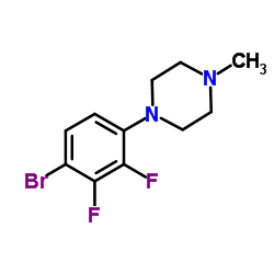 1-(4-Bromo-2,3-difluorophenyl)-4-methylpiperazine Structure