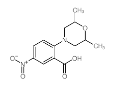 2-(2,6-二甲基吗啉)-5-硝基苯甲酸结构式