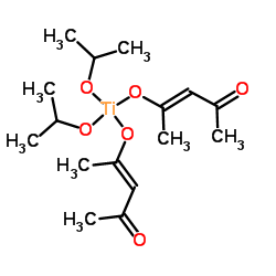 双(2,4-戊二酮酸)双(2-丙醇酸)钛结构式