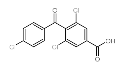 3,5-dichloro-4-(4-chlorobenzoyl)benzoic acid Structure