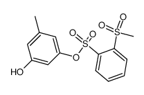 3-hydroxy-5-methylphenyl 2-(methylsulfonyl)benzenesulfonate结构式