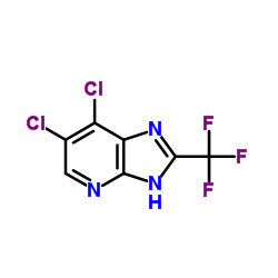 6,7-DICHLORO-2-(TRIFLUOROMETHYL)-3H-IMIDAZO[4,5-B]PYRIDINE Structure